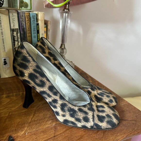 MOSCHINO Leopard print heels - sz 39 - Picture 3 of 6
